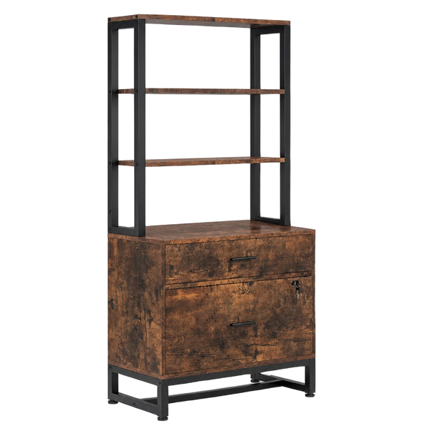 Stowena 2-Drawer File Cabinet with Bookshelf