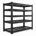 Stowena 60" W Heavy Duty Metal Shelving Unit, Adjustable Shelves for Storage, Rust-Proof Shelving for Garage, Industrial, Warehouse, Basement & Workshop - 60" W x 24" D x 72" H / 1-Pack