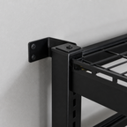 Stowena 60 in steel garage shelving unit, 5 tiers, 600 lb per shelf, in use