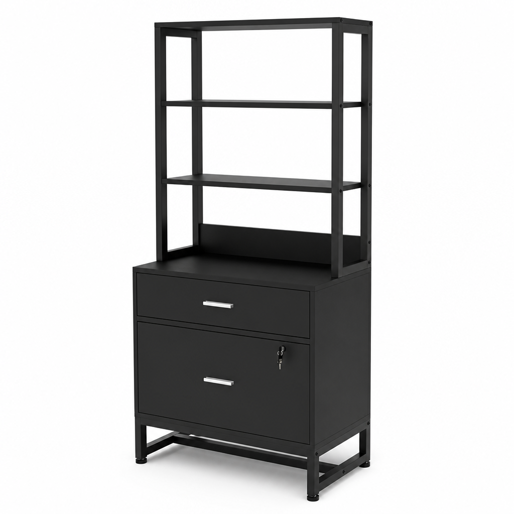 Stowena 2-Drawer File Cabinet with Bookshelf