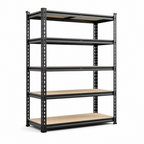 Stowena 5-tier steel shelving unit, 35.5 x 16 x 72 in, 404 lb per shelf