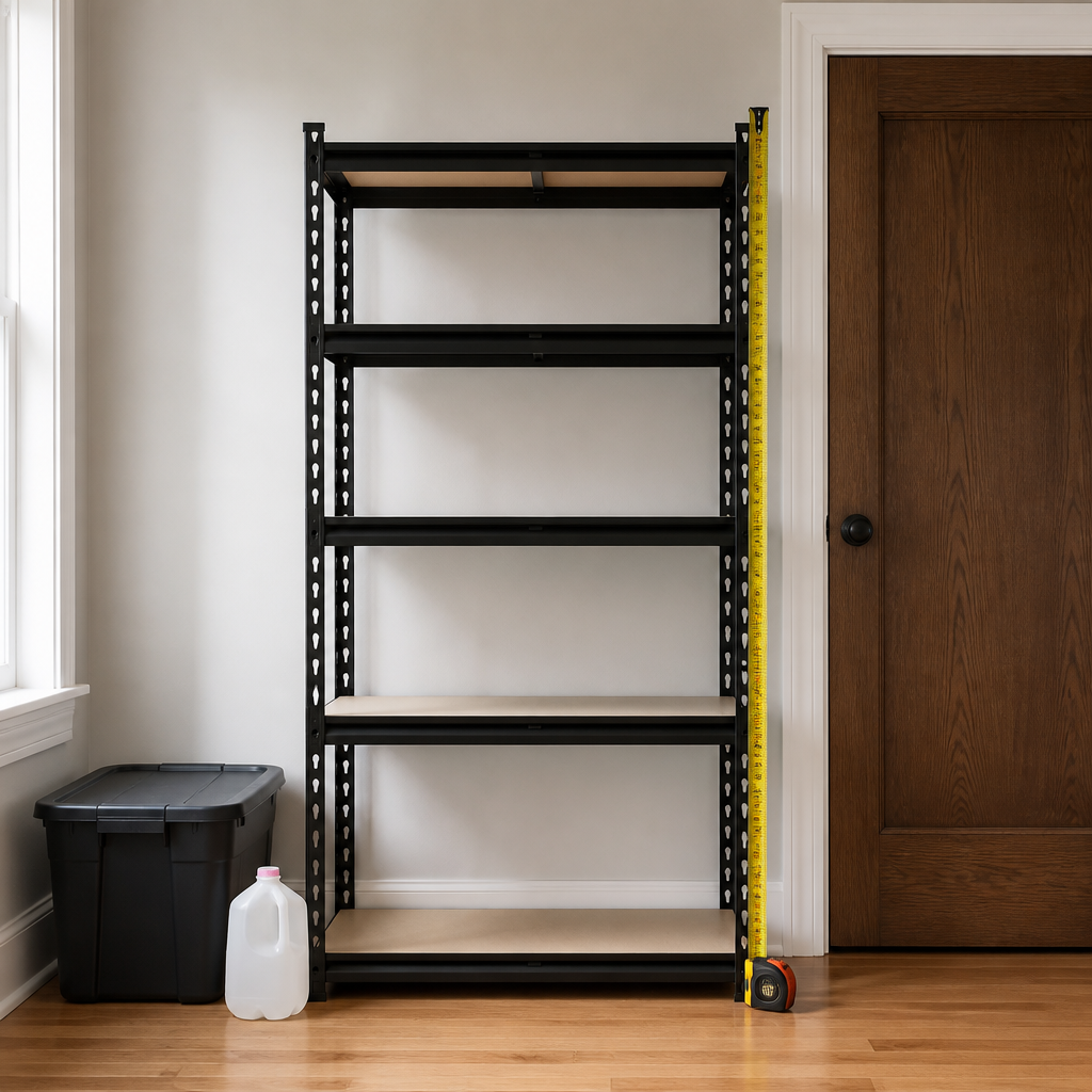 Stowena 35.5" W Heavy Duty 5-Tier All-Steel Shelving Unit, 2020 lbs Adjustable Storage Shelves, Rust-Resistant Boltless Metal Shelving Rack for Garage, Pantry, Kitchen, Basement, Closet, Warehouse, Dorm, and Small Space Storage Organization