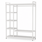 Stowena freestanding closet organizer, 70.86 in tall, 6 shelves and 2 hanging bars, in use