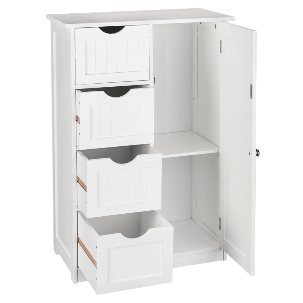 All four drawers open showing graduated depths