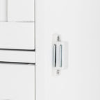 Magnetic catch detail on the cupboard door