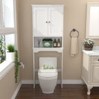 Front view over a standard toilet