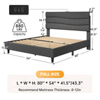 Dimension drawing of the full size frame at 80 by 54 inches with 880 pound capacity