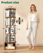 Dimension diagram: 17.32 in across, 59 in tall, 11.8 in between tiers, 9.8 in base cabinet