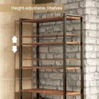 Close view showing the height adjustable shelf positions
