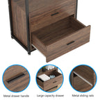 4 Tier Bookshelf with 2 Drawers, view 4