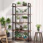 5 Tier Bookshelf with X Back Frame, view 2
