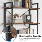 5 Tier Bookshelf with X Back Frame, view 5