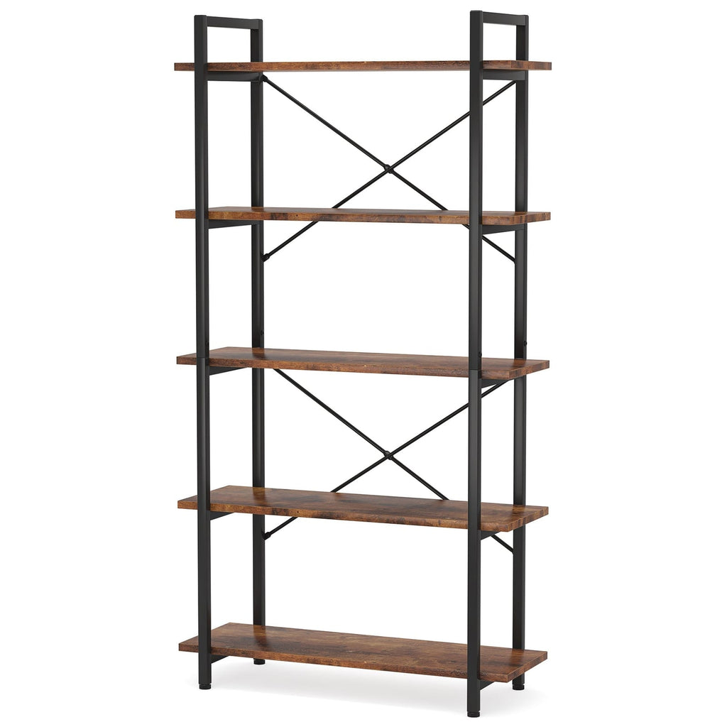 5 Tier Bookshelf with X Back Frame, view 3