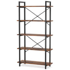 5 Tier Bookshelf with X Back Frame, view 3
