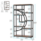 Dimension diagram: 37.4 in wide, 11.81 in deep, 68.89 in tall, shelf openings 8.66 to 23.42 in