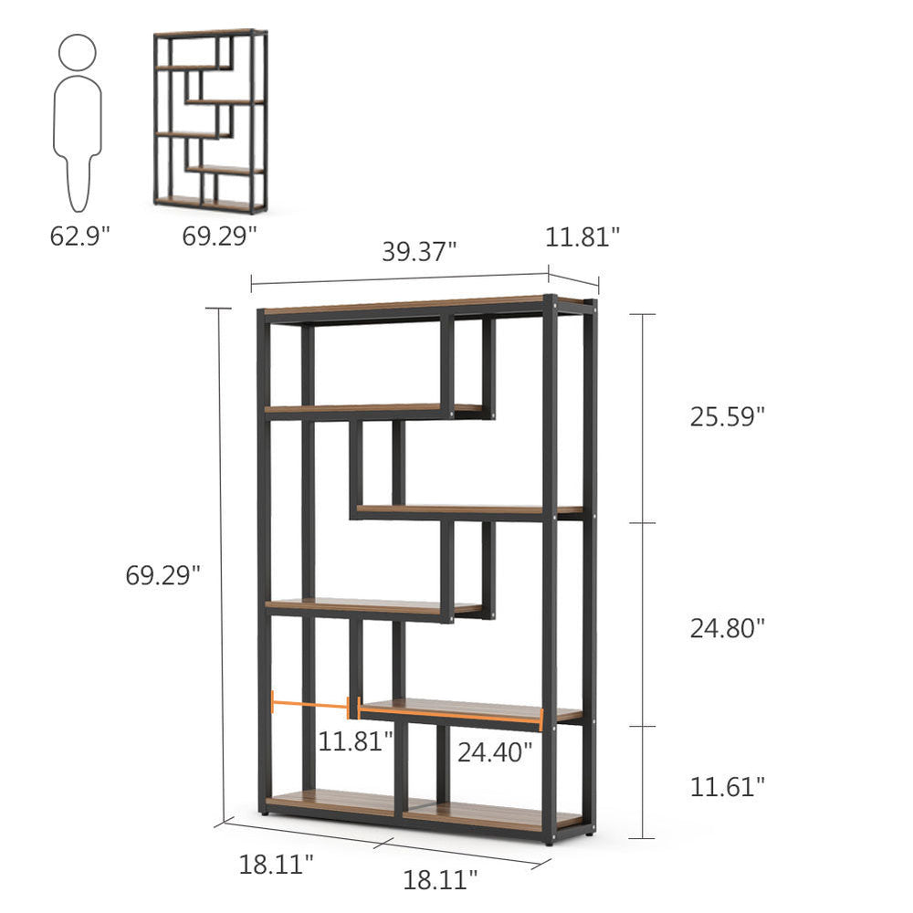 Dimension diagram: 39.37 in wide, 11.81 in deep, 69.29 in tall, openings 11.61 to 25.59 in