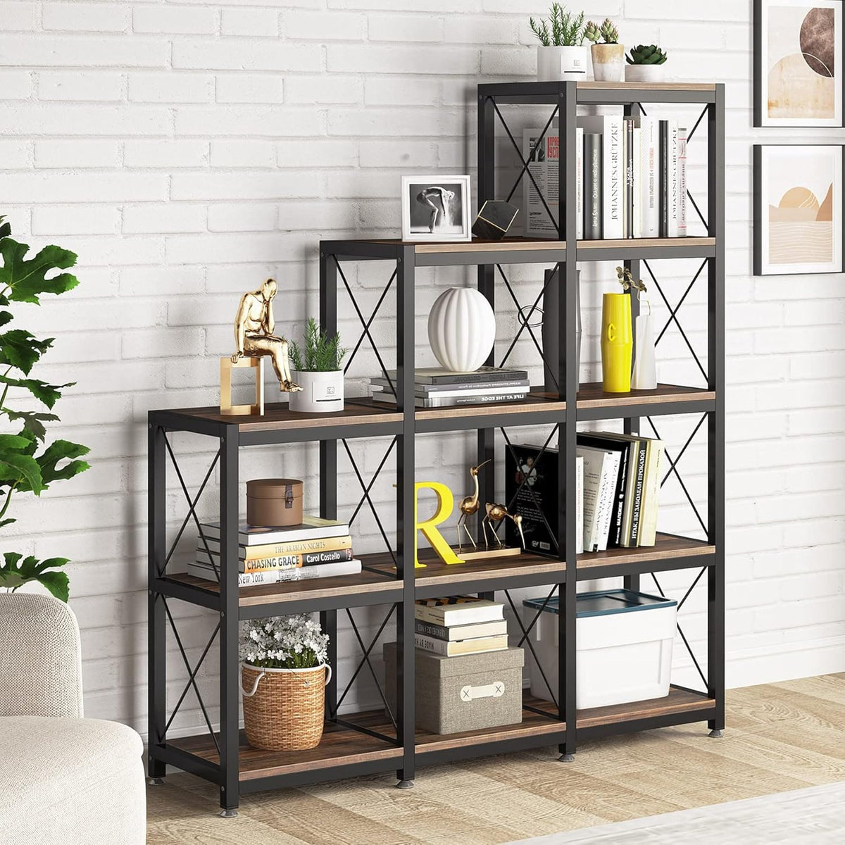 12 Shelf Corner Bookshelf, view 4