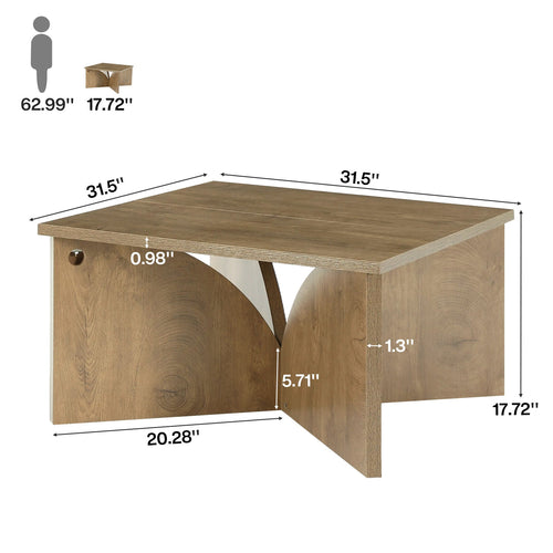 Dimension diagram: 31.5 x 31.5 in top, 17.72 in tall with 20.28 in base and 5.71 in clearance