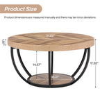 Dimension diagram: 31.69 in diameter, 17.32 in tall, 18.31 in lower shelf, 14.57 in clearance