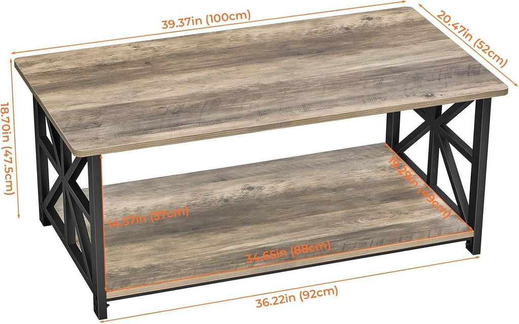 Dimension diagram showing 39.37 by 20.47 by 18.7 inches and a 36.22 inch lower shelf