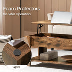 Foam protector pads on the coffee table frame, 4 pieces