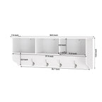Wall mounted coat rack dimensions diagram