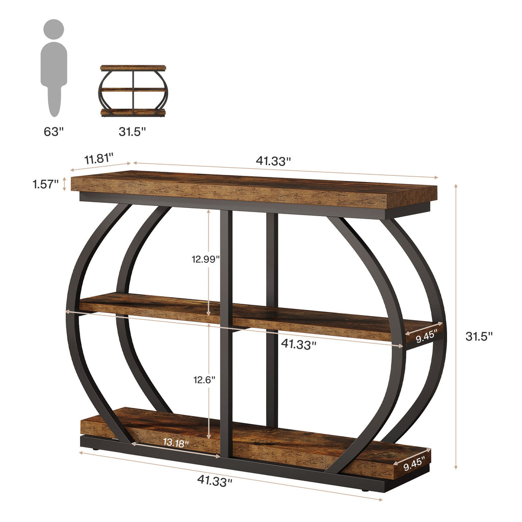 Dimension diagram showing 41.33 by 11.81 by 31.5 inches and a 1.57 inch tabletop