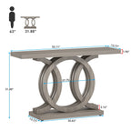 Dimension diagram showing 55.11 by 13.77 by 31.88 inches and a 1.96 inch tabletop