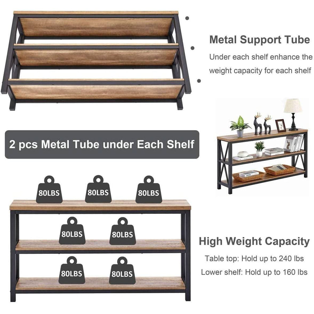 Capacity graphic: 240 lb top, 160 lb lower shelves, 2 steel tubes under each shelf