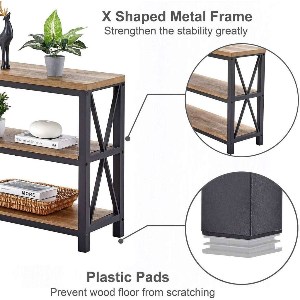 X shaped metal frame and plastic floor pad details