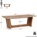Dimension diagram of the 70.87 inch executive desk, 31.1 inches deep and 29.92 inches tall