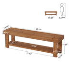 Dimension diagram: 62.99 x 13.78 x 19.69 in, 59.06 in shelf, 3.94 in thick seat