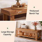 Thickened 3.94 inch bench top detail and full lower storage shelf
