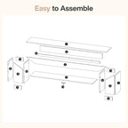 Assembly diagram of the 71 inch storage bench with numbered panels