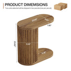 Dimension diagram: 23.62 x 11.81 in oval top, 23.62 in tall, 11.18 in lower shelf