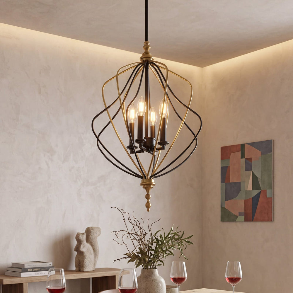 4 Light Chandelier, view 2