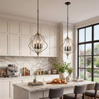 4 Light Chandelier, view 3