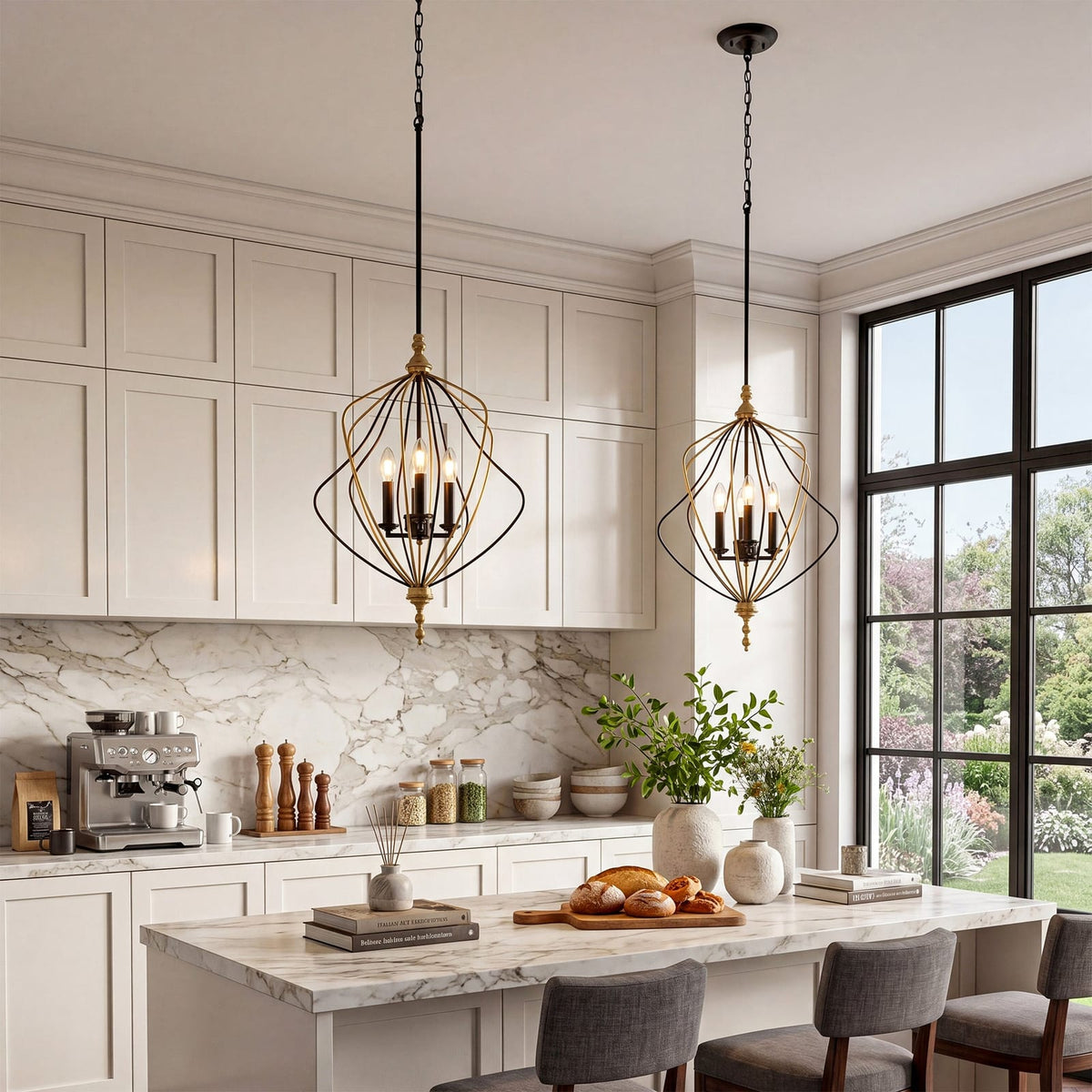 4 Light Chandelier, view 3
