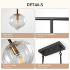 Close views of the ribbed glass shade, brushed gold socket and metal rod