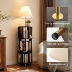 Detail chips: metal lamp pole, non-slip foot pads, fabric shade