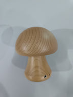Beech mushroom lamp showing wood grain and charging port, view 3