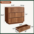 Dimension diagram showing 31.5 by 15.75 by 29.6 inches and a 28.4 by 11.8 by 7.9 inch drawer