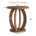 Dimension diagram: 19.69 in top, 24.02 in tall, 1.18 in thick top, 15.75 in base