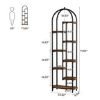 Dimension diagram: 23.62 x 9.84 x 71.65 in arch with 14.57 in tier spacing