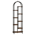 8 tier arched plant display rack empty on a white background