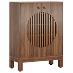 Farmhouse sideboard buffet cabinet on a white background