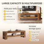 Capacity graphic: two tiers holding media players, decorative items, videotapes and remote controls