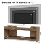 Dimension diagram: 63 in wide, 15.75 in deep, 25.59 in tall, fits TVs up to 70 in