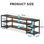 Dimension diagram: 78.74 in wide, 15.75 in deep, 27.55 in tall, 110 lb top, 22 lb per shelf
