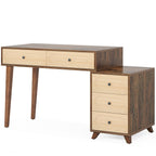 Stowena makeup vanity table with 5 drawer cabinet, no mirror or stool included